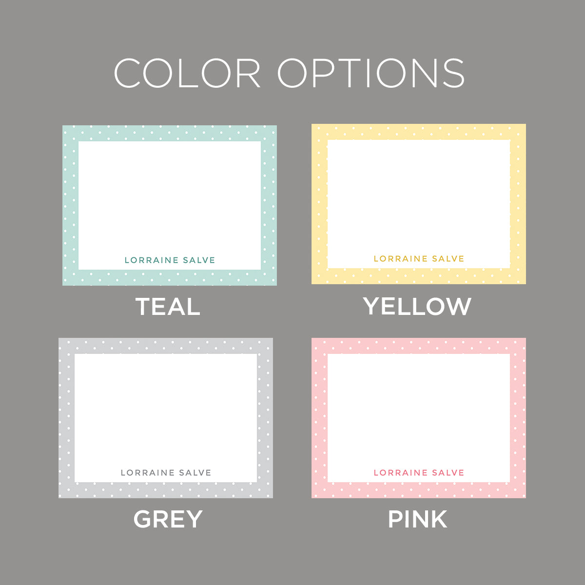 Polka Dots Flat Notecard