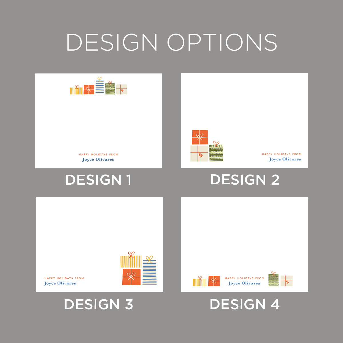 Gift Holiday Flat Notecard