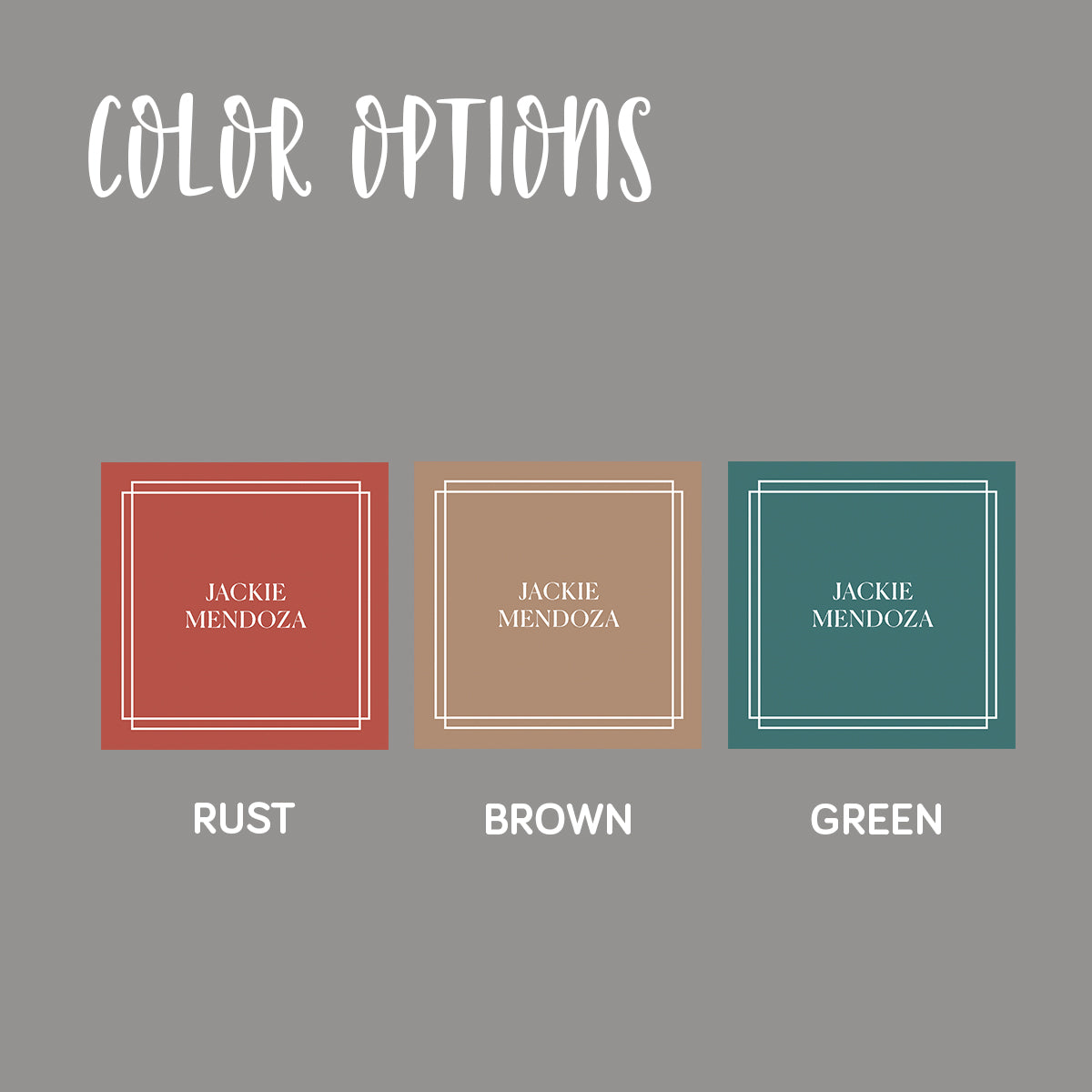 Contemporary Folded Notecard