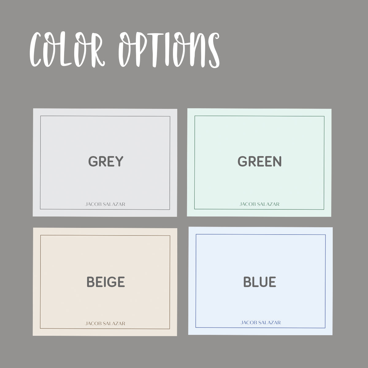 Simple Flat Notecard