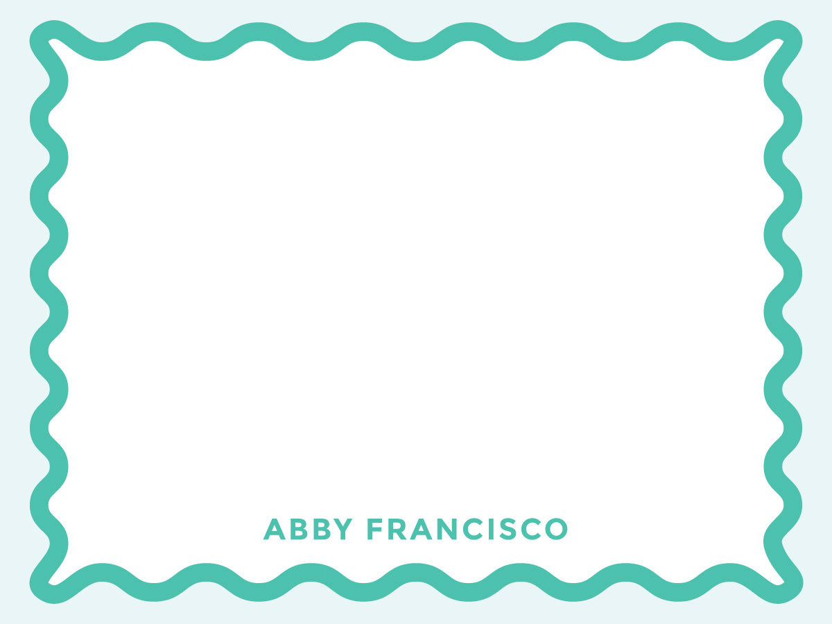 Wavy Flat Notecard