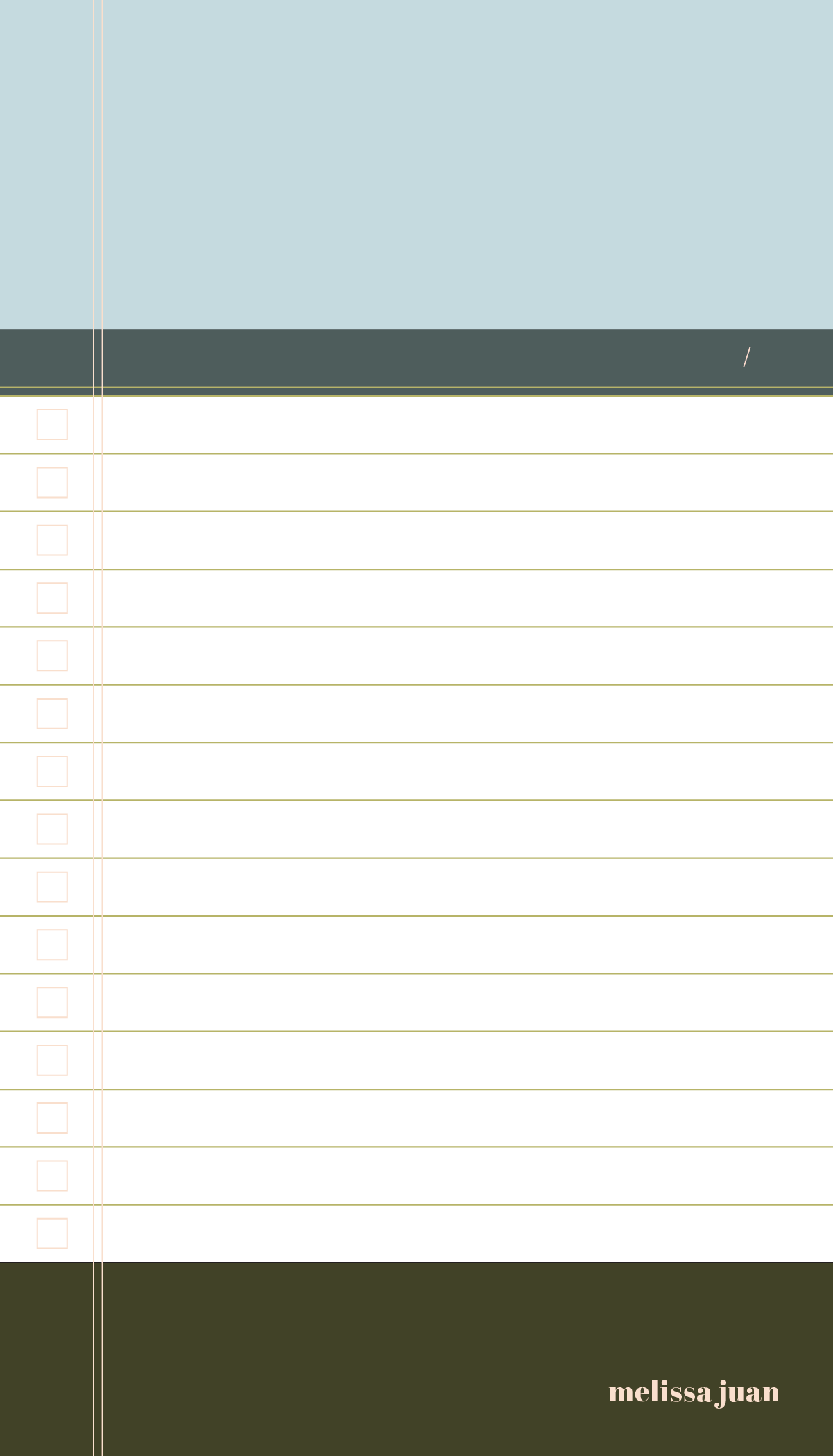 Checklist Notepad