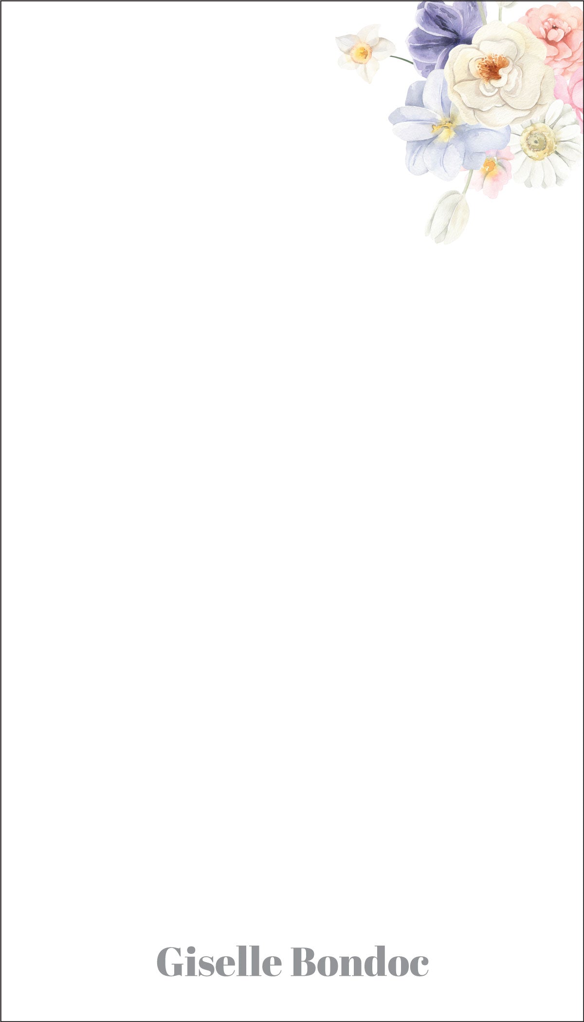 Pastel Bouquet Notepad