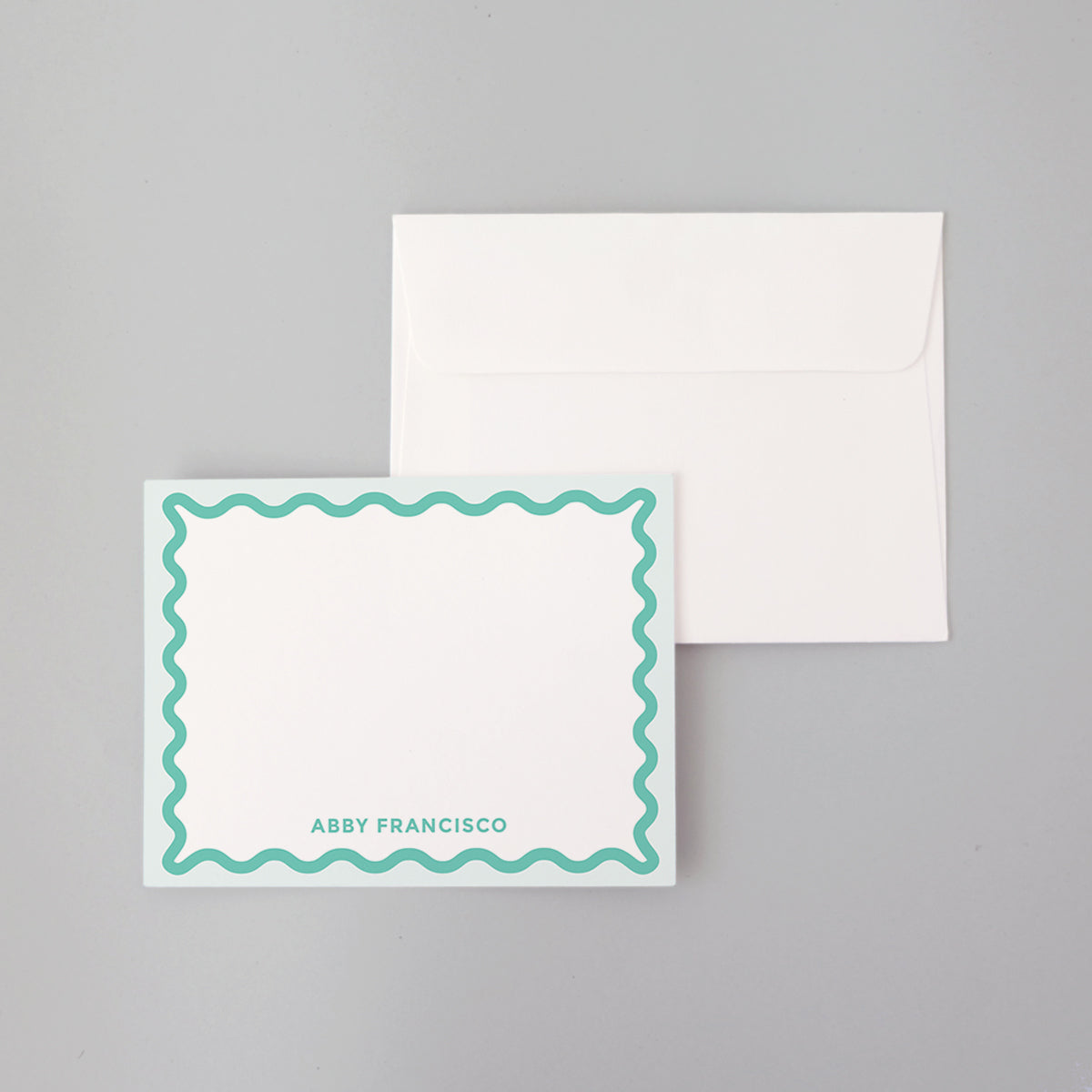 Wavy Flat Notecard