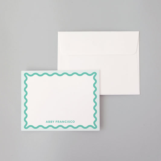 Wavy Flat Notecard