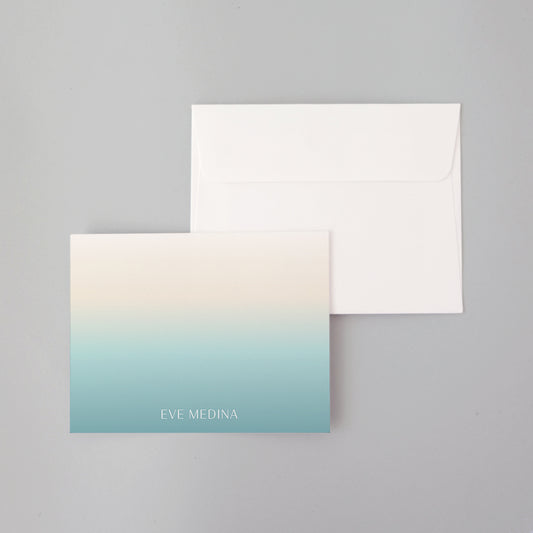 Gradient Hues Flat Notecard