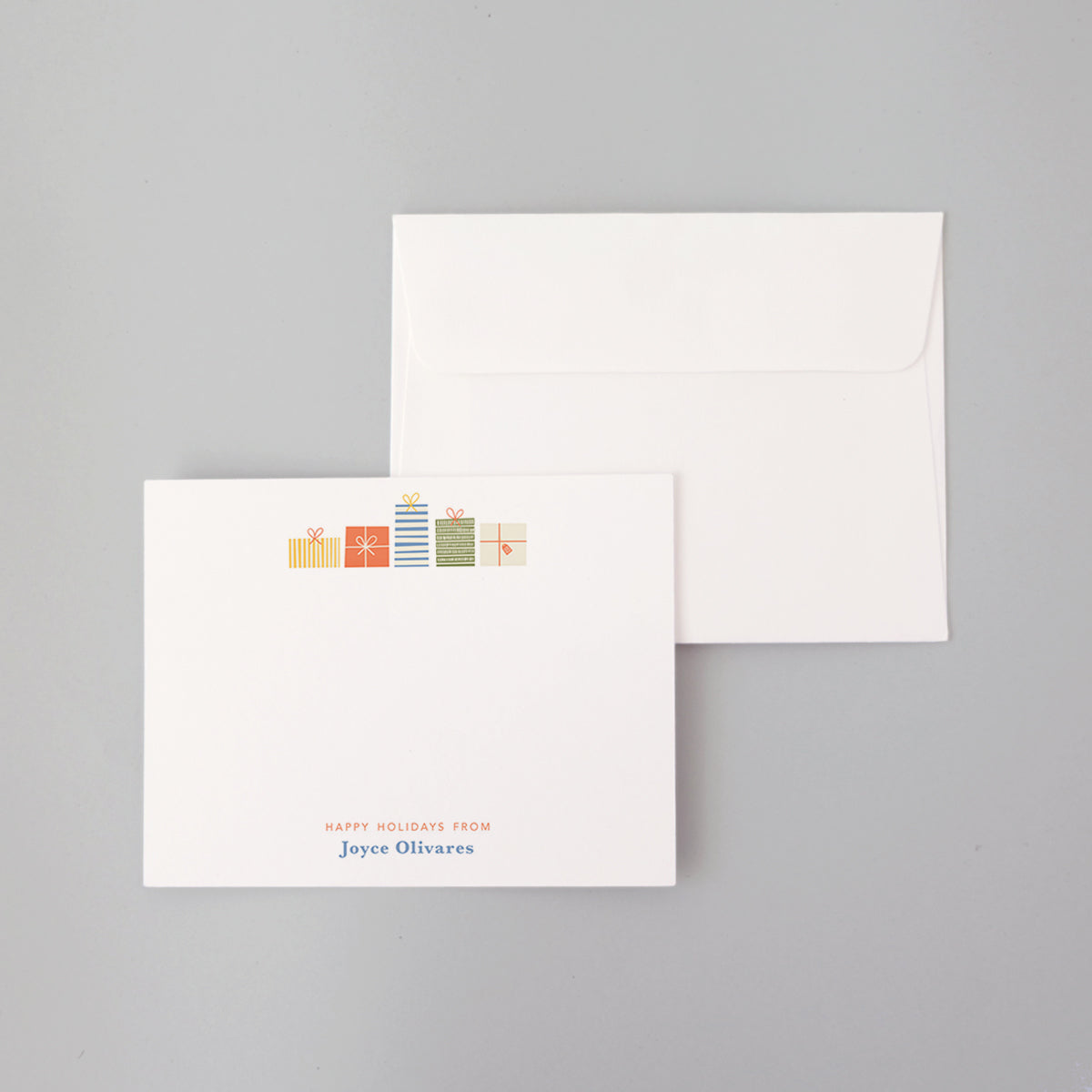 Gift Holiday Flat Notecard