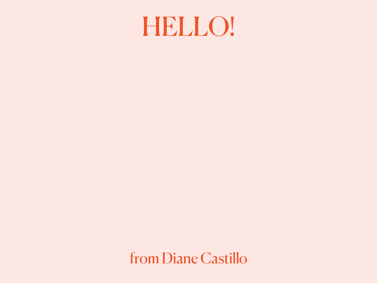 Hello! Flat Notecard