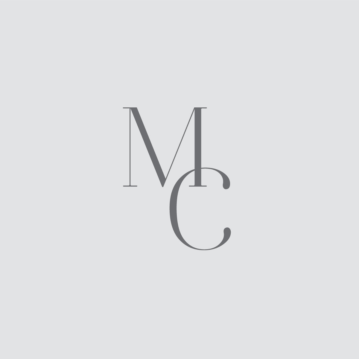 Initials Folded Notecard