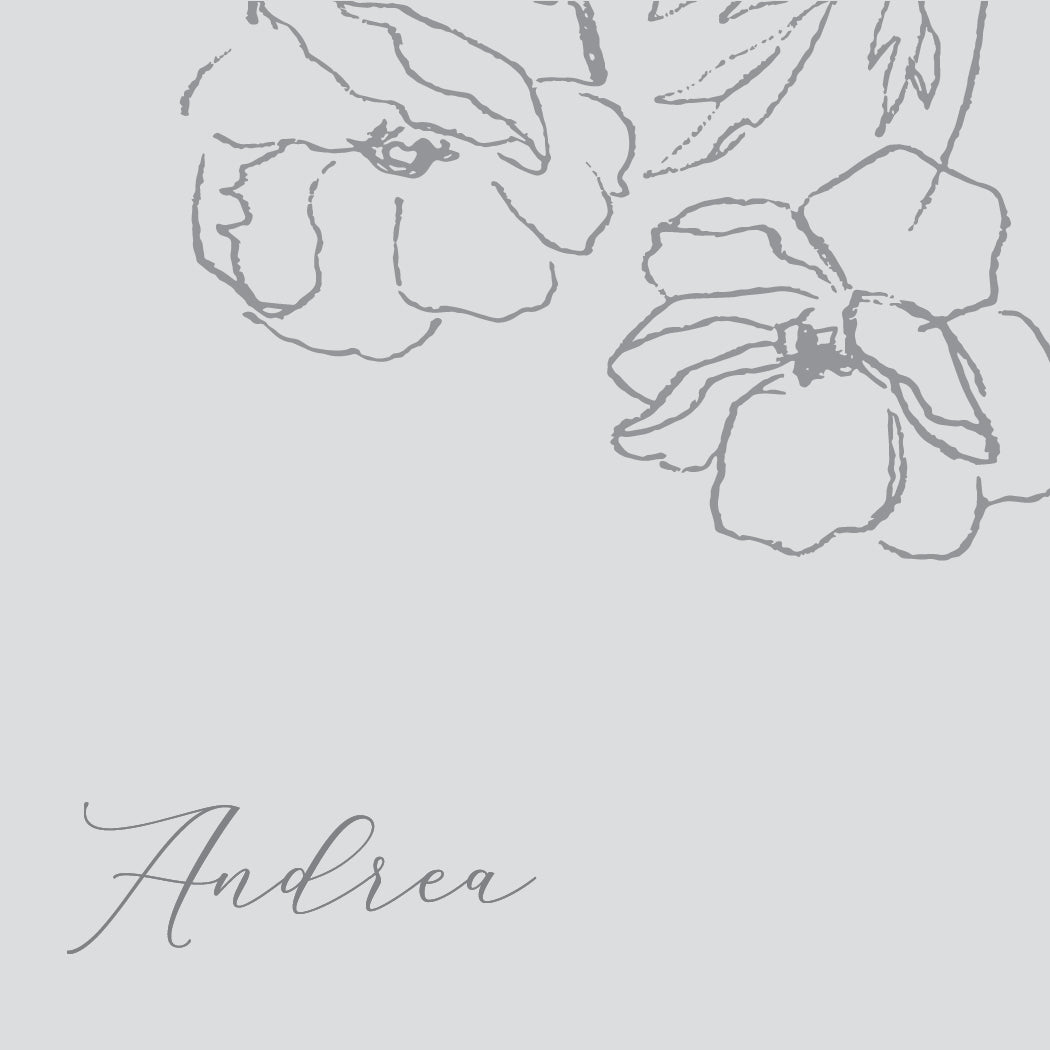 Floral Folded Notecard