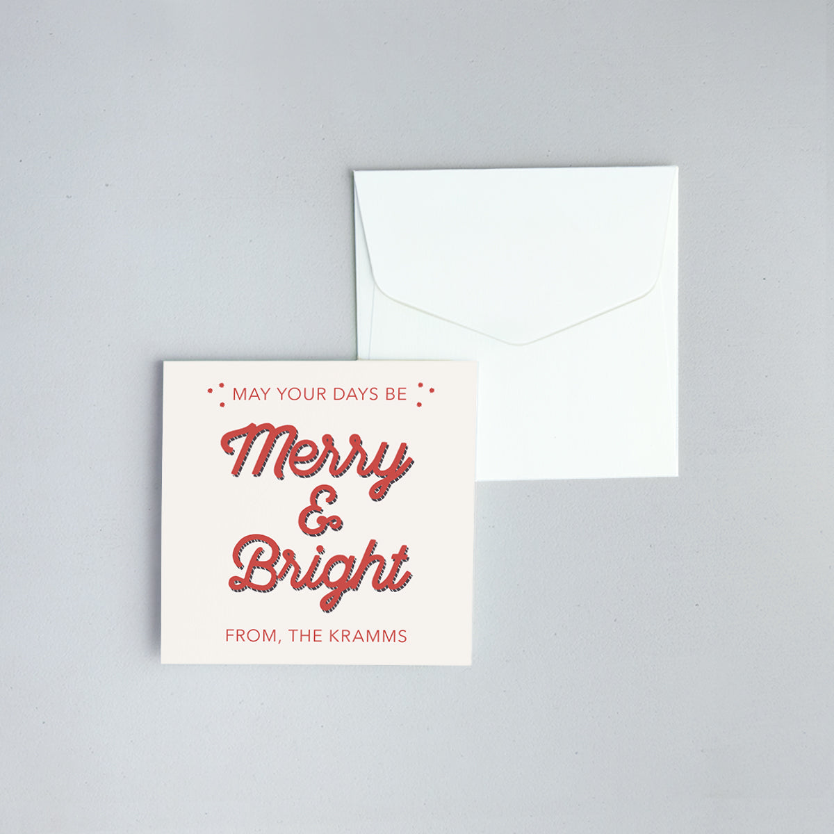 Merry & Bright Folded Notecard