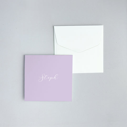 Classic Script Folded Notecard