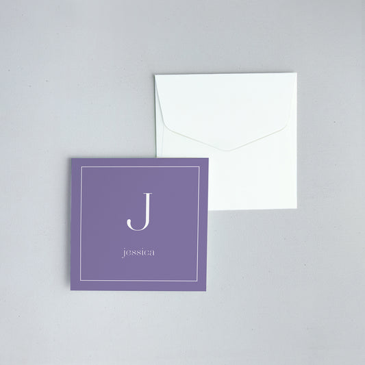 Mono Folded Notecard