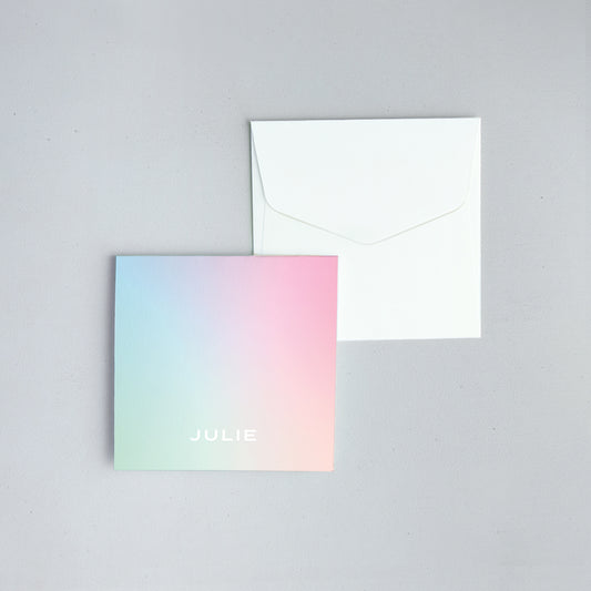 Gradient Folded Notecard
