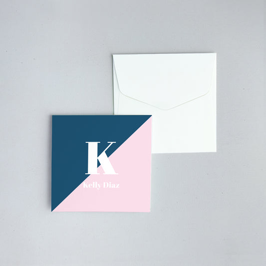 Angular Folded Notecard