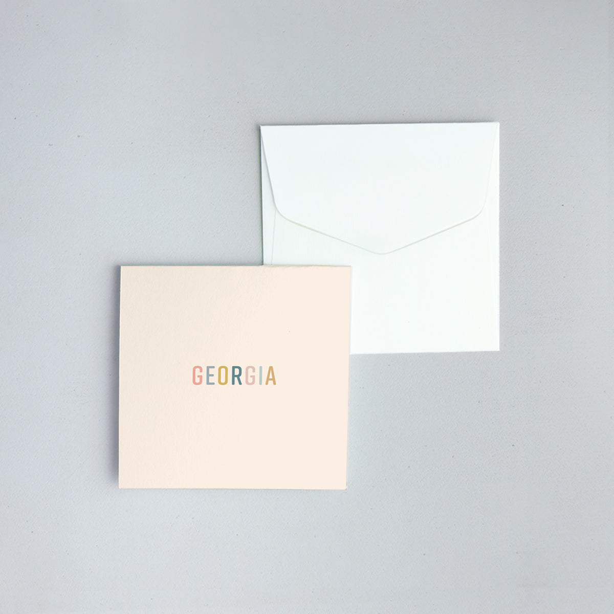 Rainbow Folded Notecard