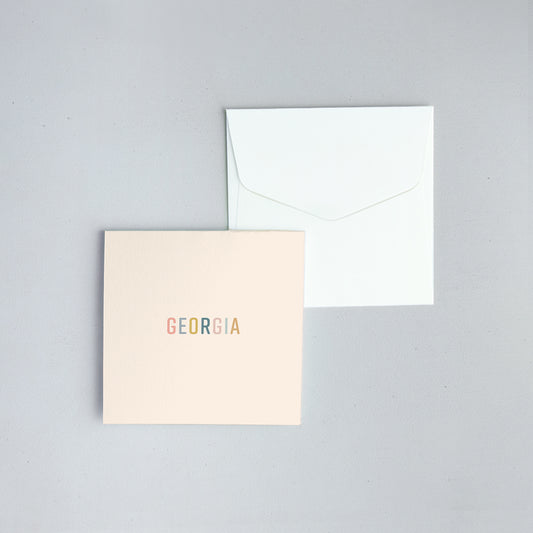 Rainbow Folded Notecard