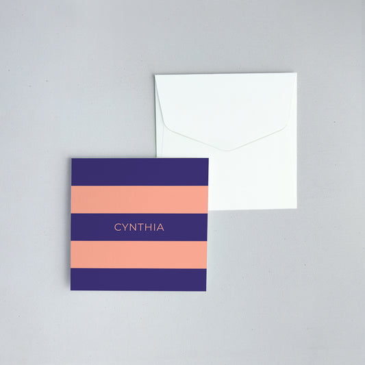 Stripes Folded Notecard