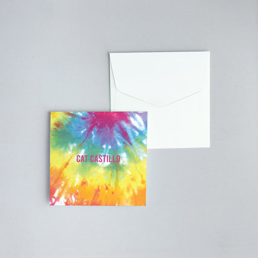 Tie Dye Folded Notecard