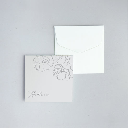 Floral Folded Notecard