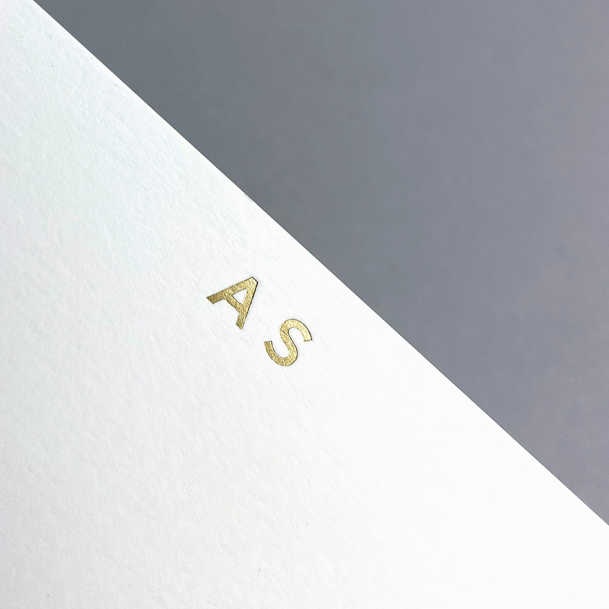 Foil Monogram Flat Notecard