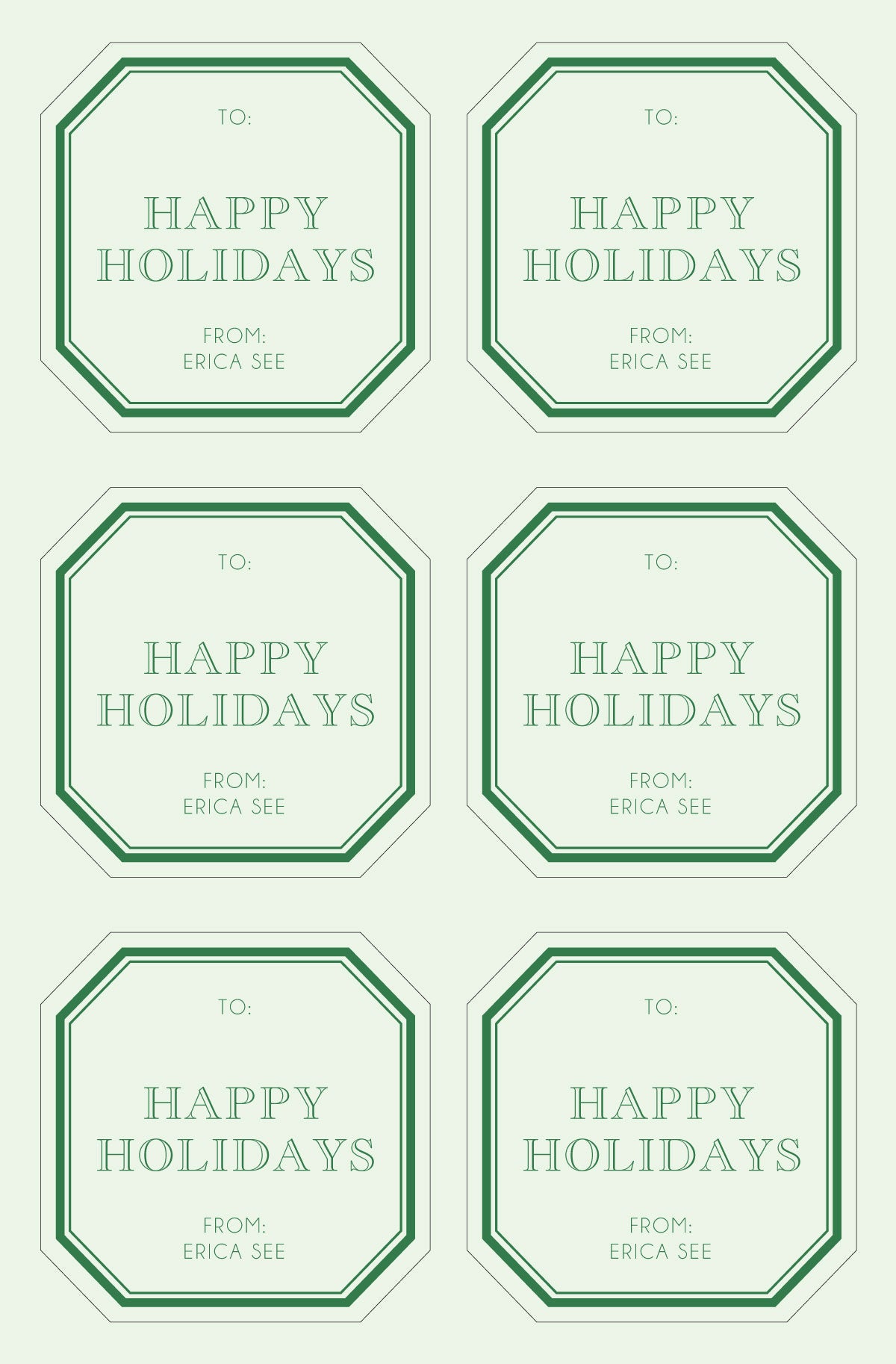 Happy Holiday Stickers
