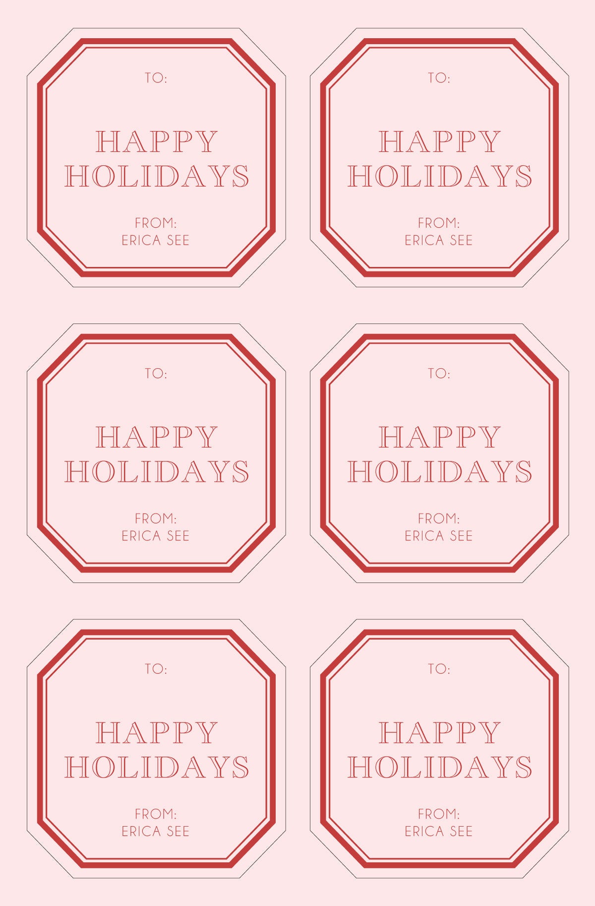 Happy Holiday Stickers