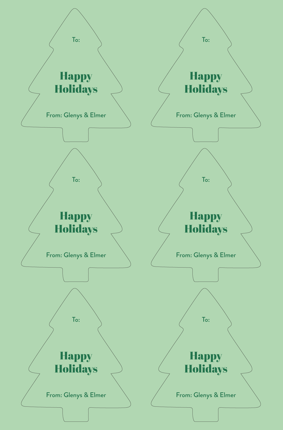 Christmas Tree Stickers