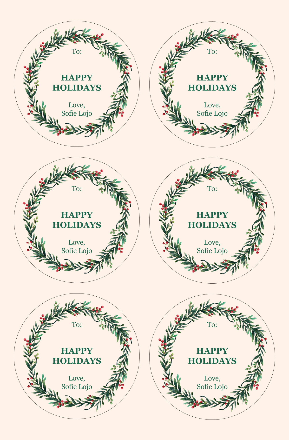 Wreath Stickers