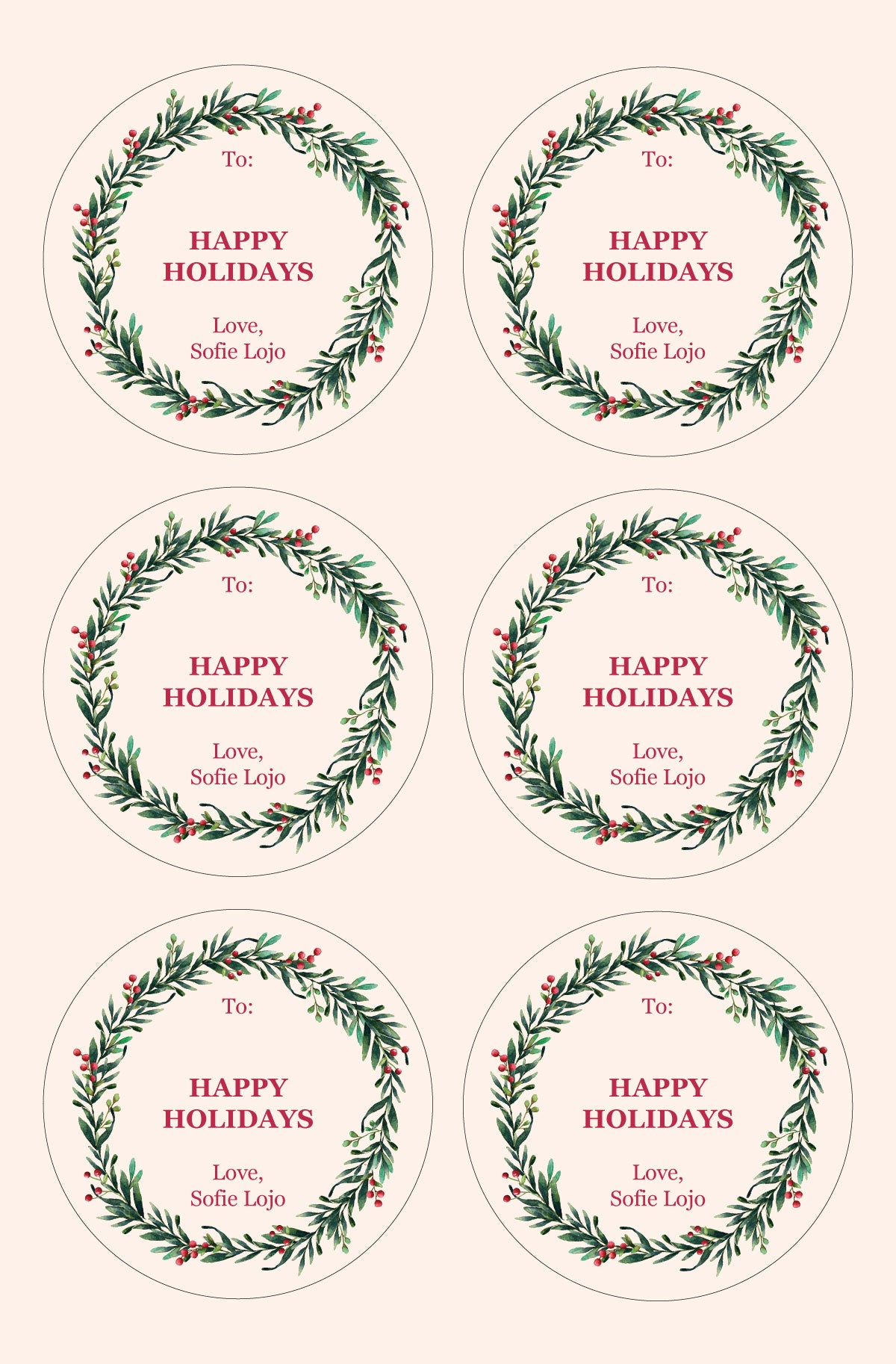 Wreath Stickers