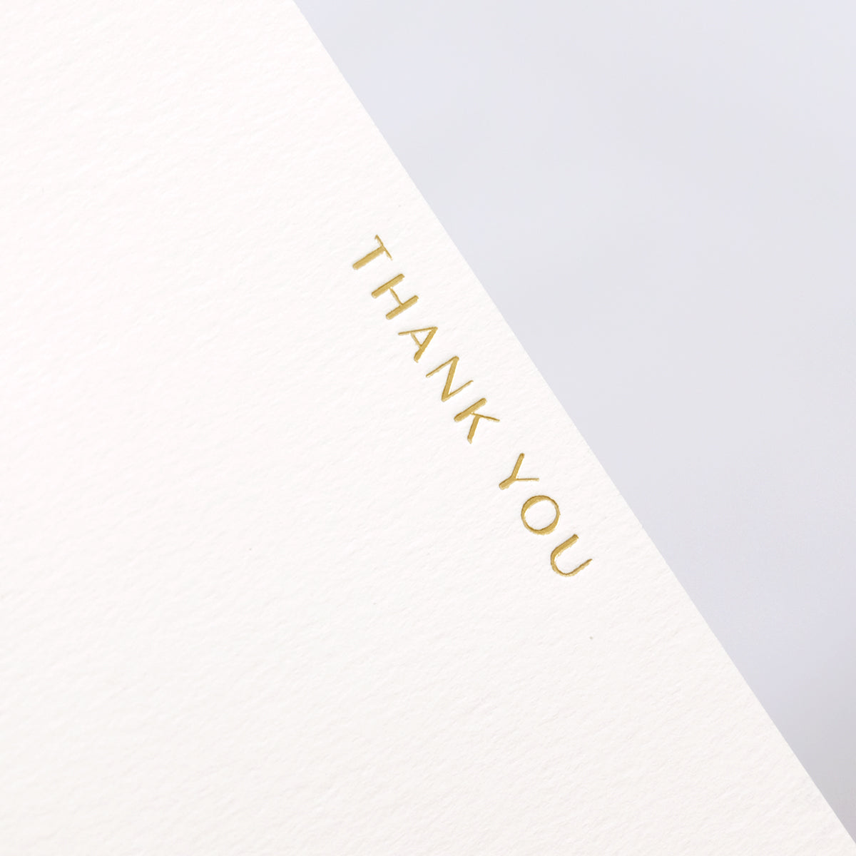 Matte Gold Thank You Flat Notecards