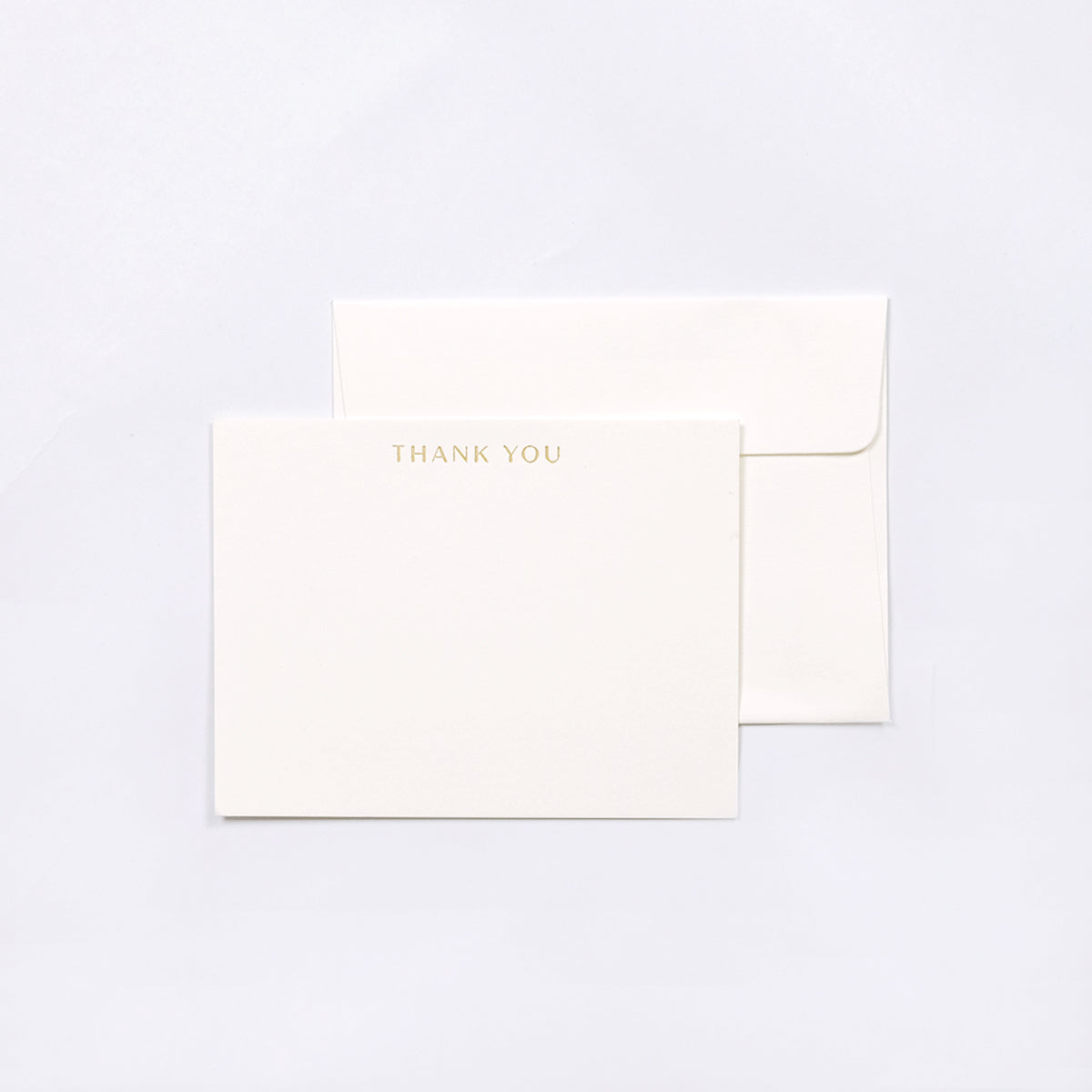 Matte Gold Thank You Flat Notecards
