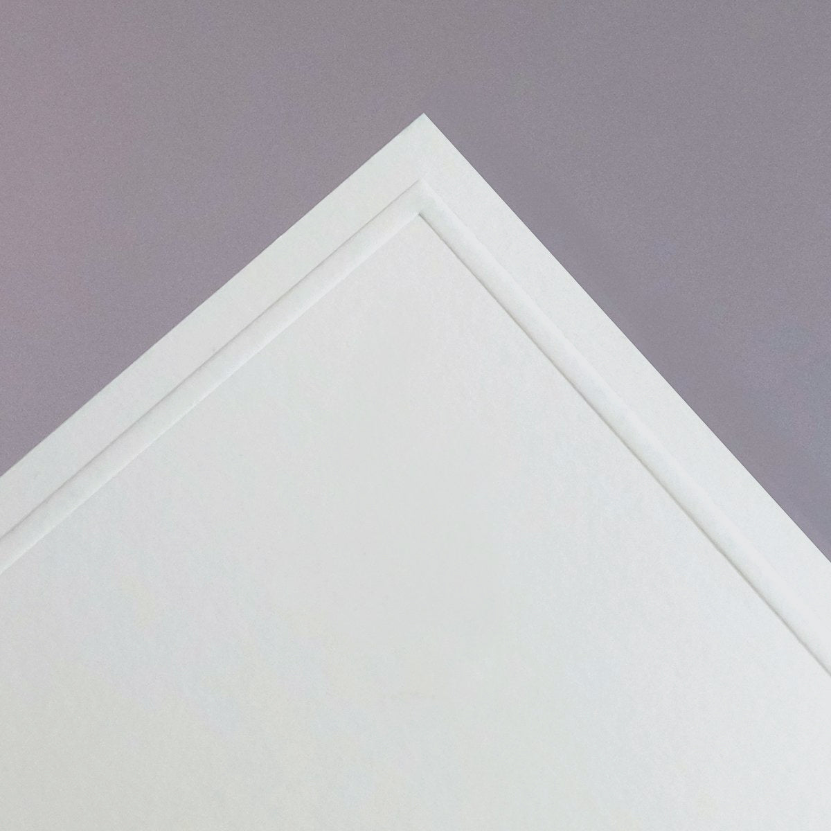 Grey Embossed Border Flat Notecard