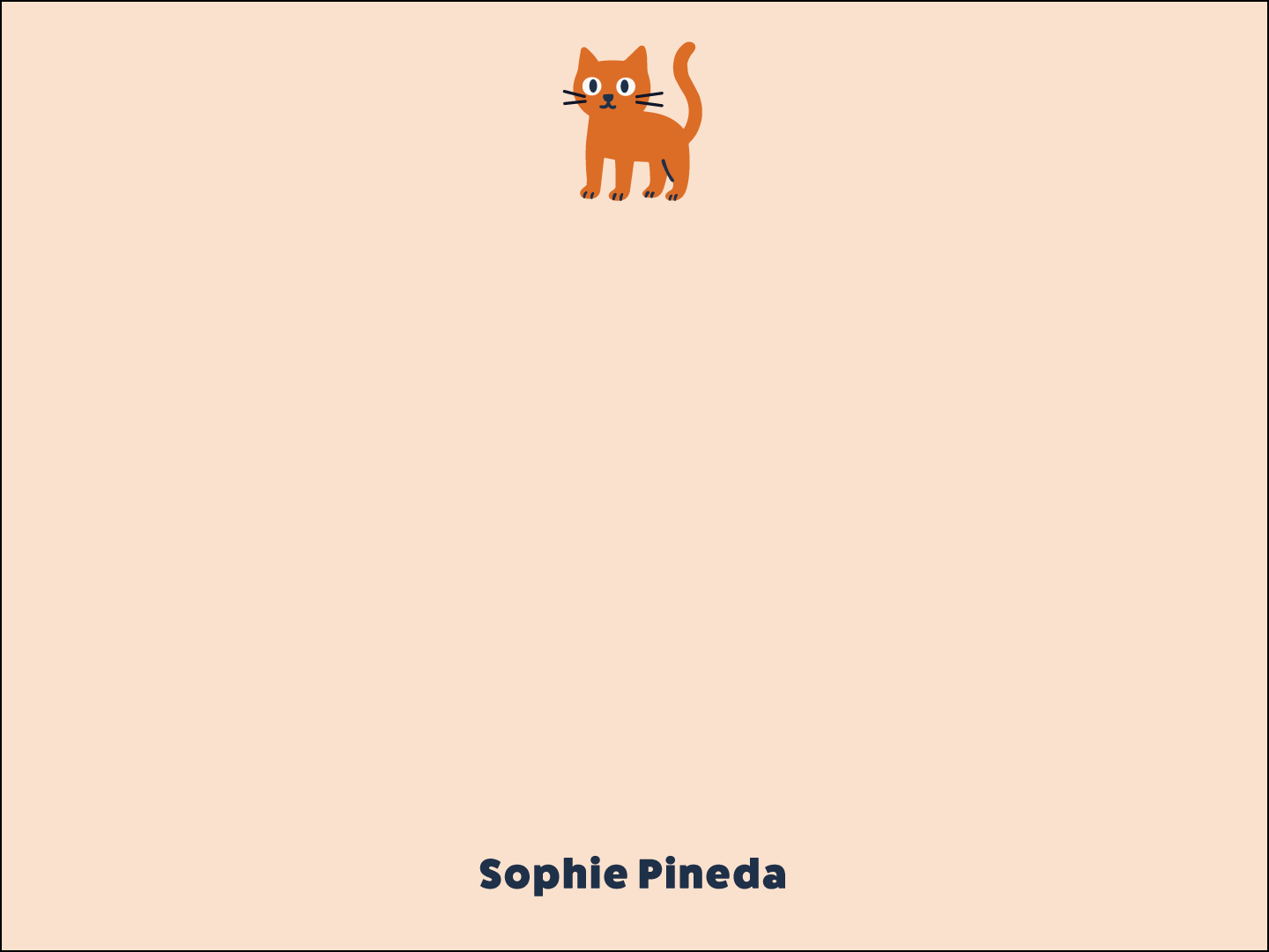 Cute Animals Flat Notecard