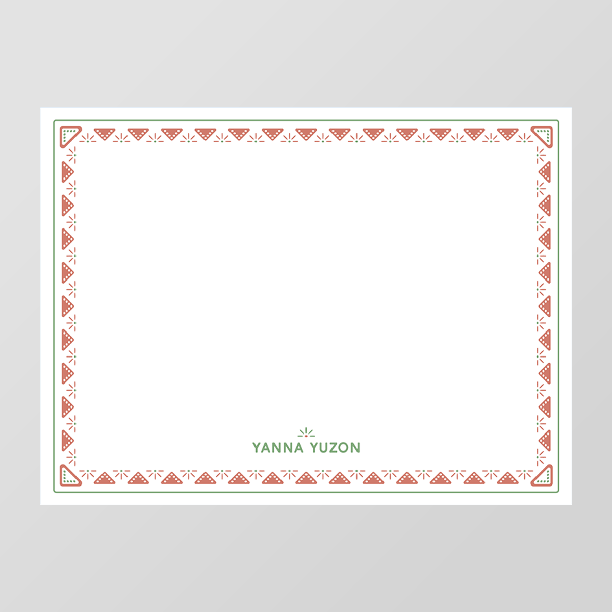 Adobe Border Flat Notecard