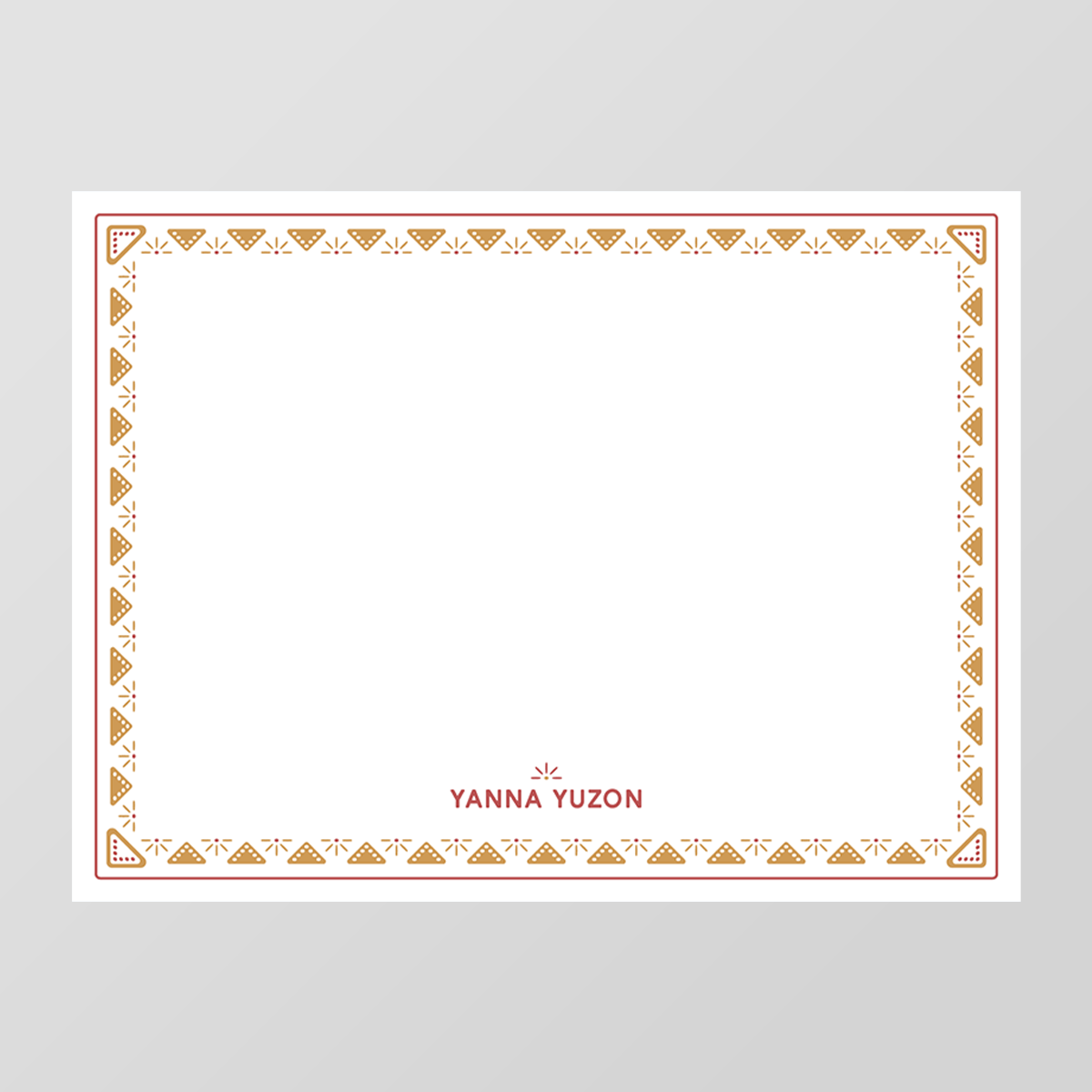 Adobe Border Flat Notecard