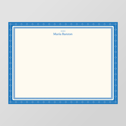 Diamond Border Flat Notecard