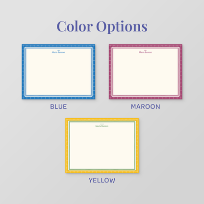 Diamond Border Flat Notecard