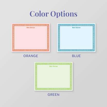 Ladder Border Flat Notecard