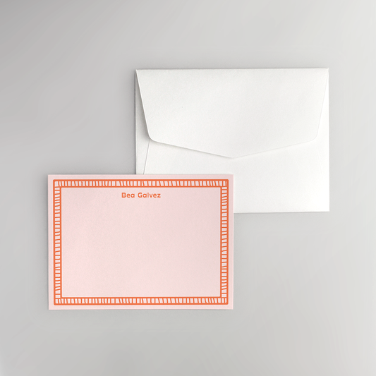 Ladder Border Flat Notecard