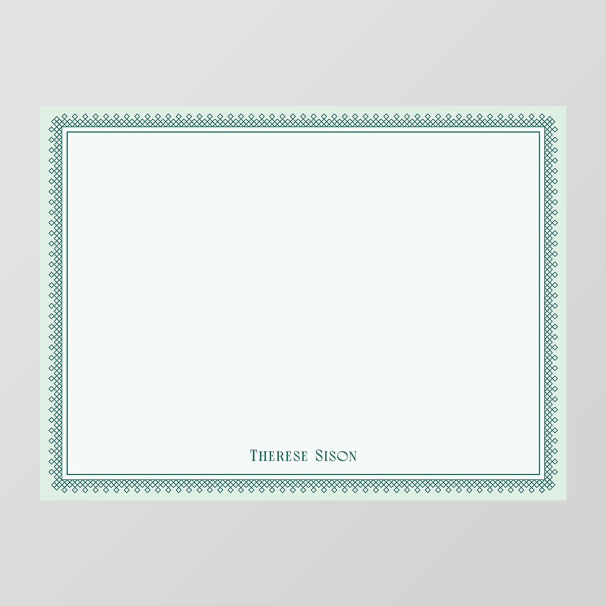 Sharp Border Flat Notecard