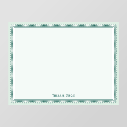 Sharp Border Flat Notecard