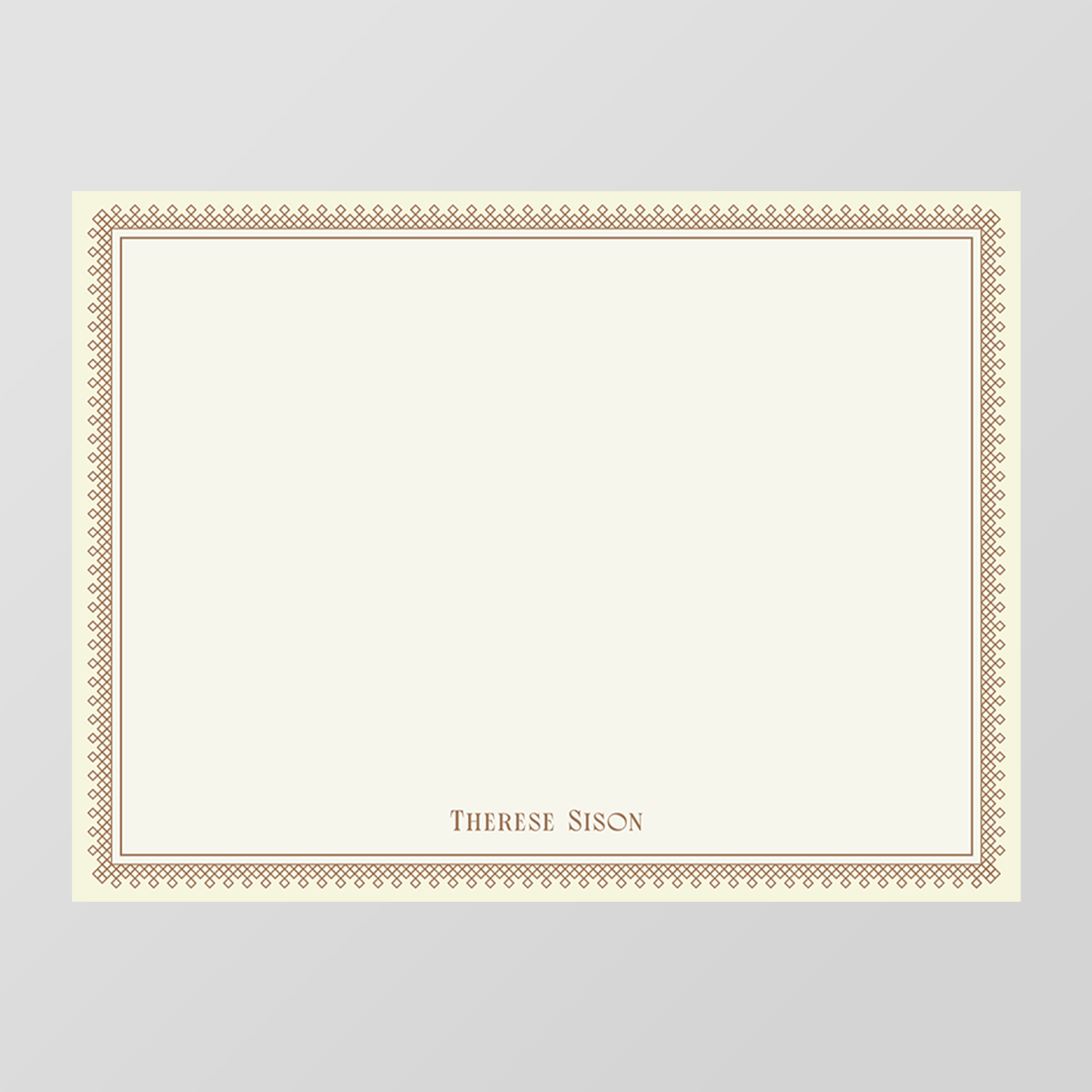 Sharp Border Flat Notecard
