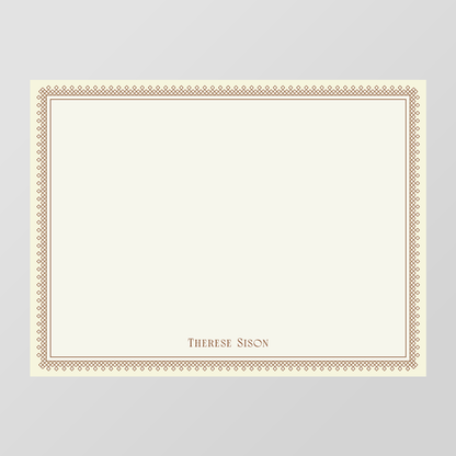 Sharp Border Flat Notecard