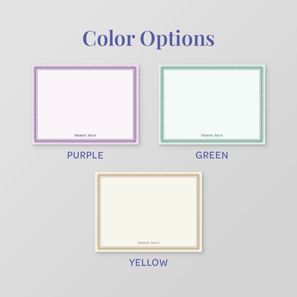 Sharp Border Flat Notecard