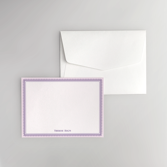 Sharp Border Flat Notecard