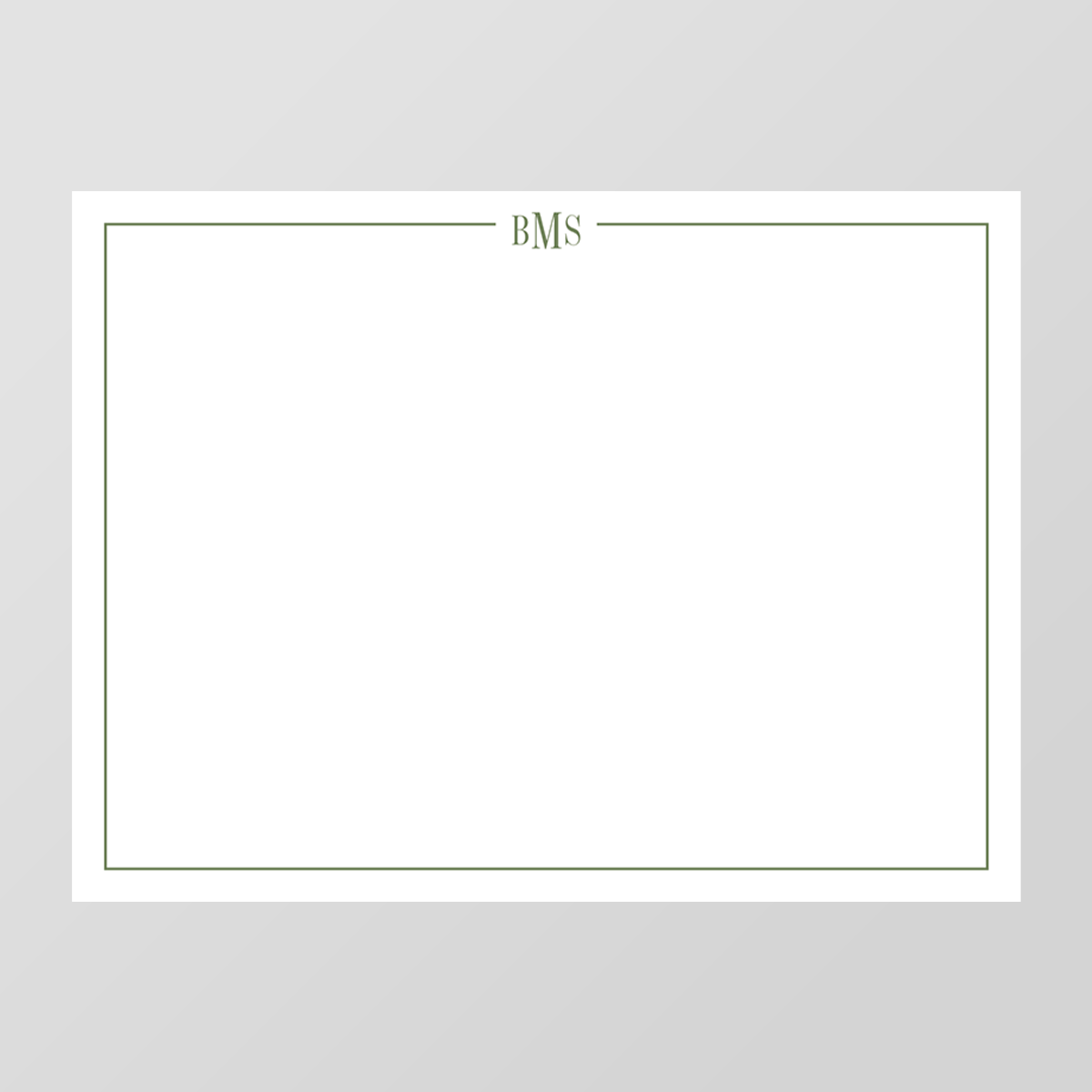 Line Monogram Flat Notecard
