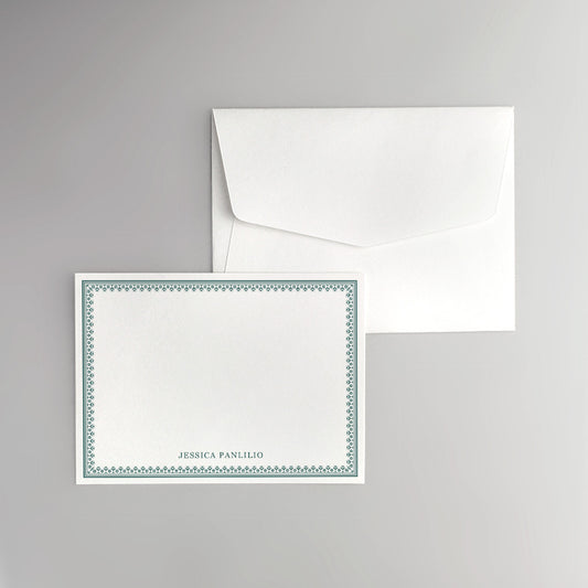 Flower Border Flat Notecard