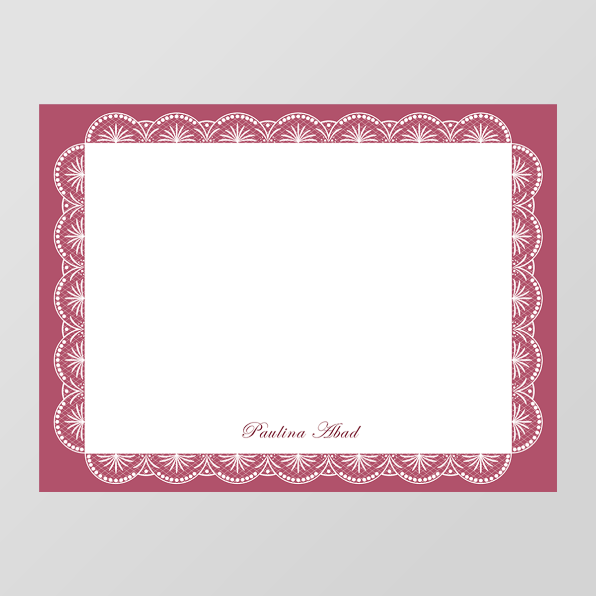 Victorian Lace Flat Notecard