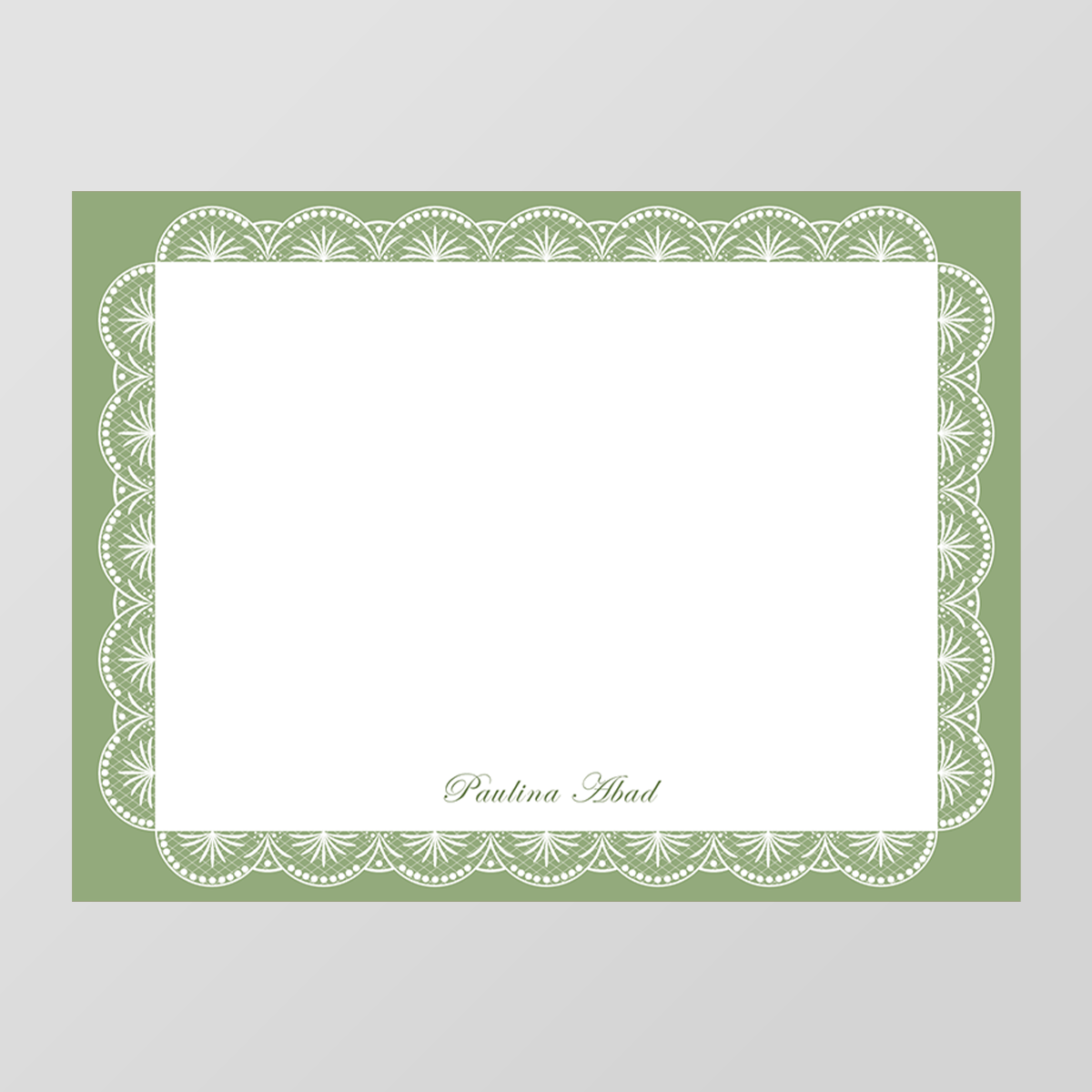 Victorian Lace Flat Notecard